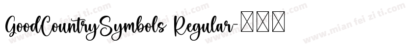 GoodCountrySymbols Regular字体转换